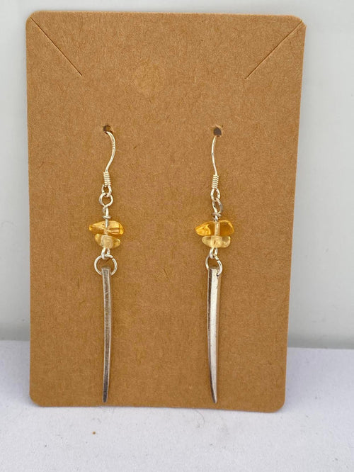 1 1/2"  Fork Tongs Earrings with hook and plastic backs