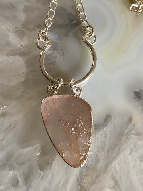 18" Chain Rose Quartz and Sterling Silver