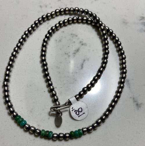 18” Green Turquoise Authentic Navajo Pearl