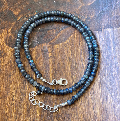 18” Labradorite chain with 2” extender