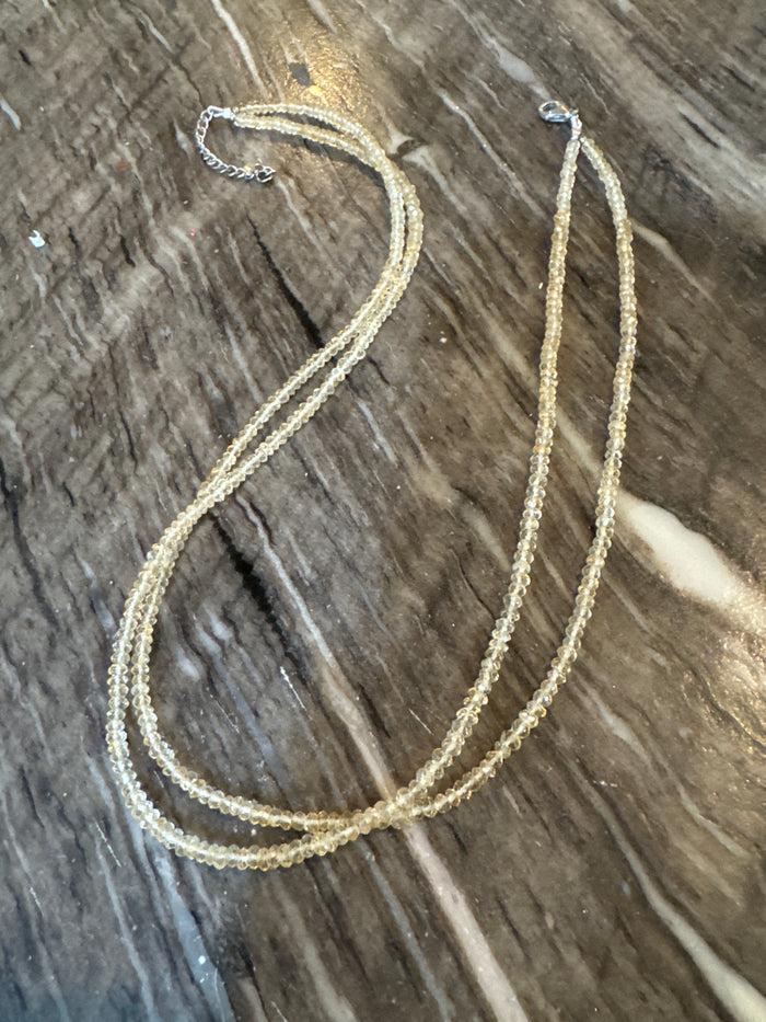 18” with 2” Double Strand Citrine
