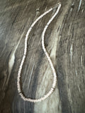 18” with 2” extender Rose Quartz Chain with Silver Beads