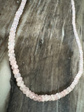 18” with 2” extender Rose Quartz Chain