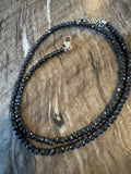 18” with 2” Onyx Single Strand Chain