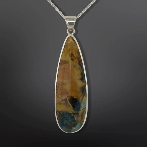 2 1/2" Oval Morrisonite Pendant with 925 sterling silver 24" adjustable chain