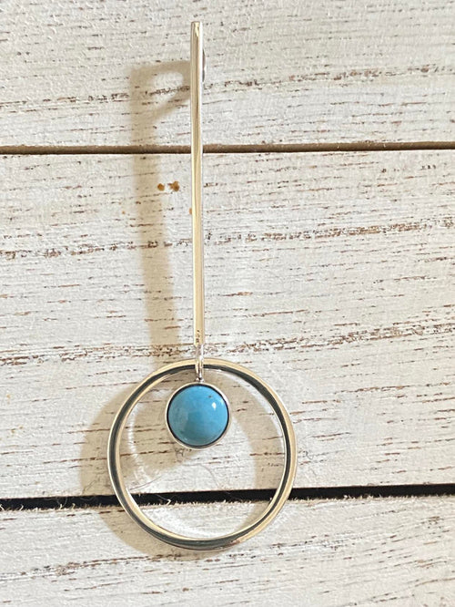 2 Variations - Light or Dark - Check out pictures! Swedish Blue Long Circle Pendant