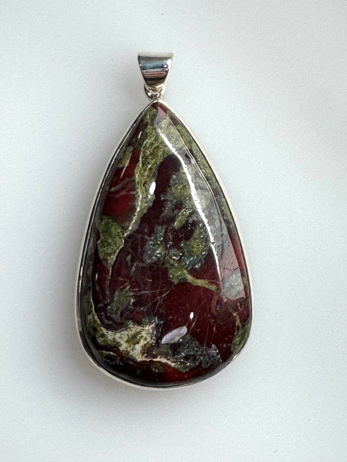 Dragon Blood Jasper Pendant – Sterling Silver