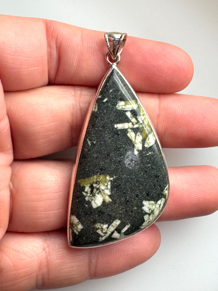 Chinese Writing Stone Pendant