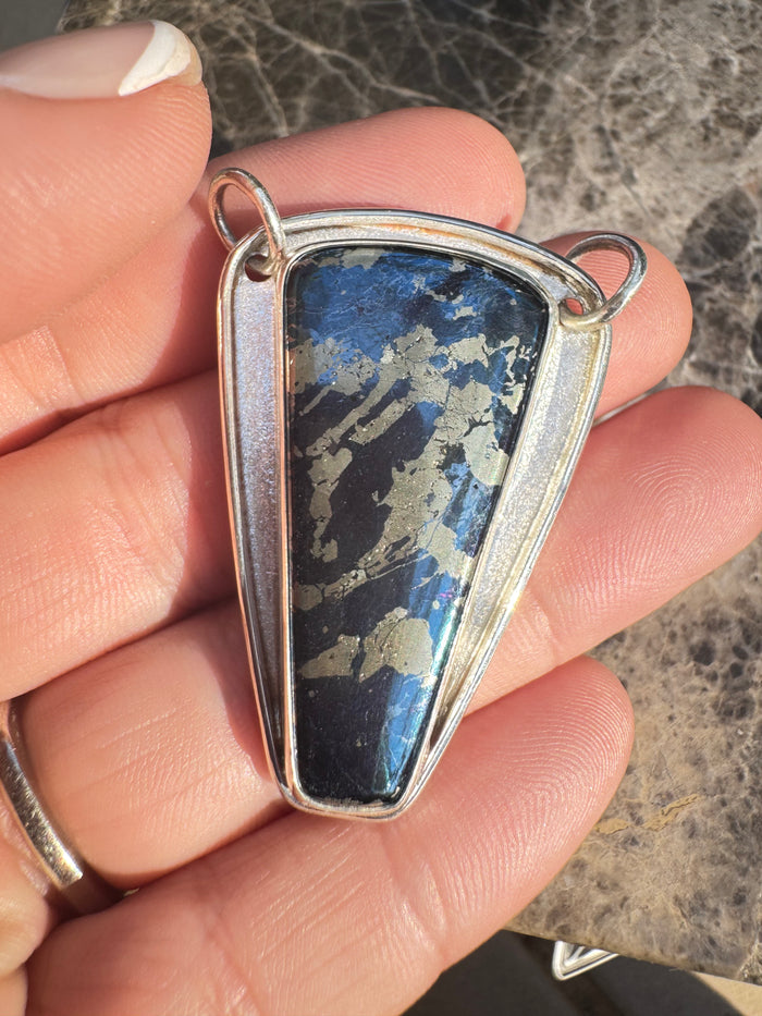 Metallic Covellite Pendant from Montana