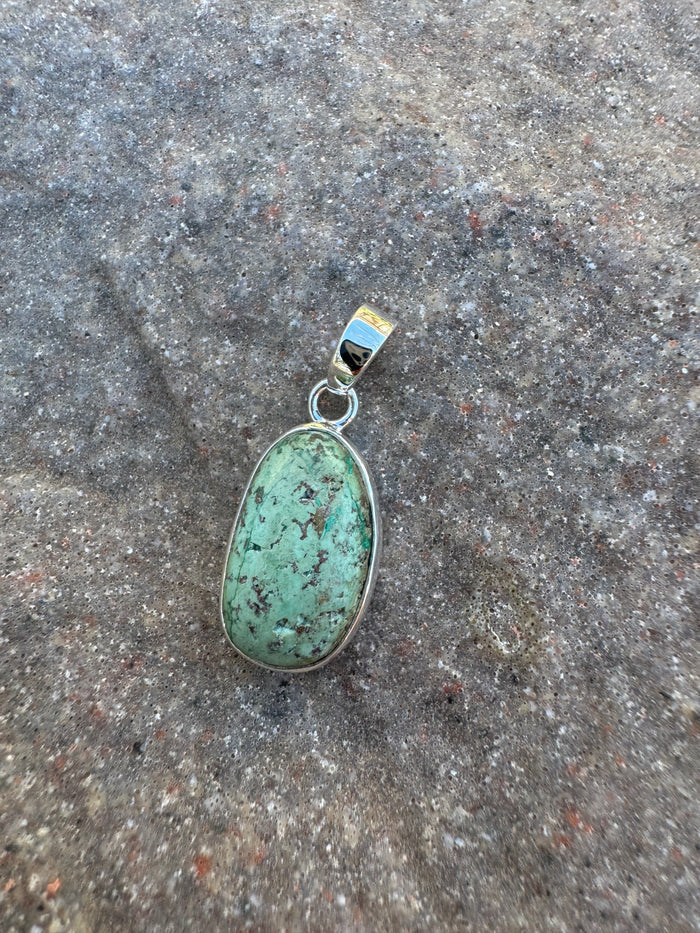 Old Stock Nevada Turquoise Pendant – Sterling Silver | Ben Davis
