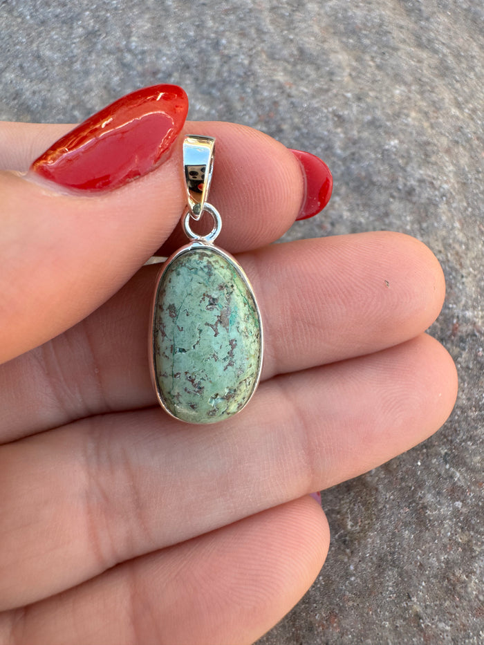 Old Stock Nevada Turquoise Pendant – Sterling Silver | Ben Davis