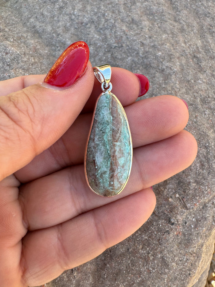 Old Stock Nevada Turquoise Pendant – Sterling Silver | Ben Davis