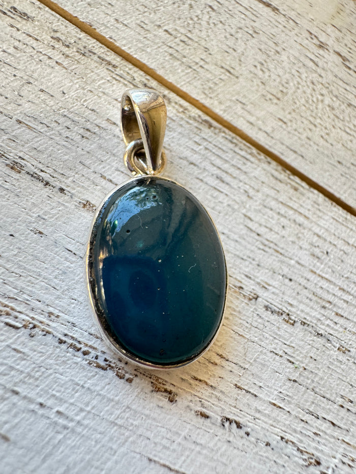 Swedish Blue Slag Pendant - 1600's Sweden