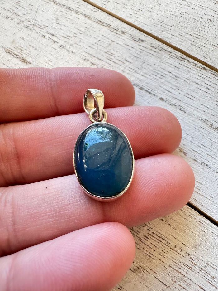 Swedish Blue Slag Pendant - 1600's Sweden
