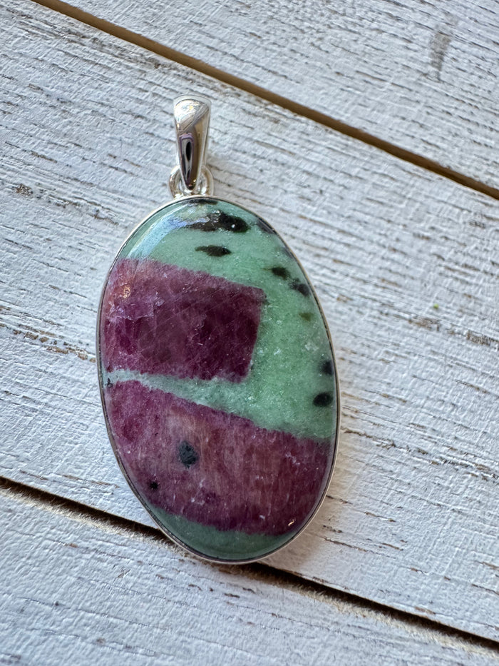 Ruby Zoisite and Ruby Pendant