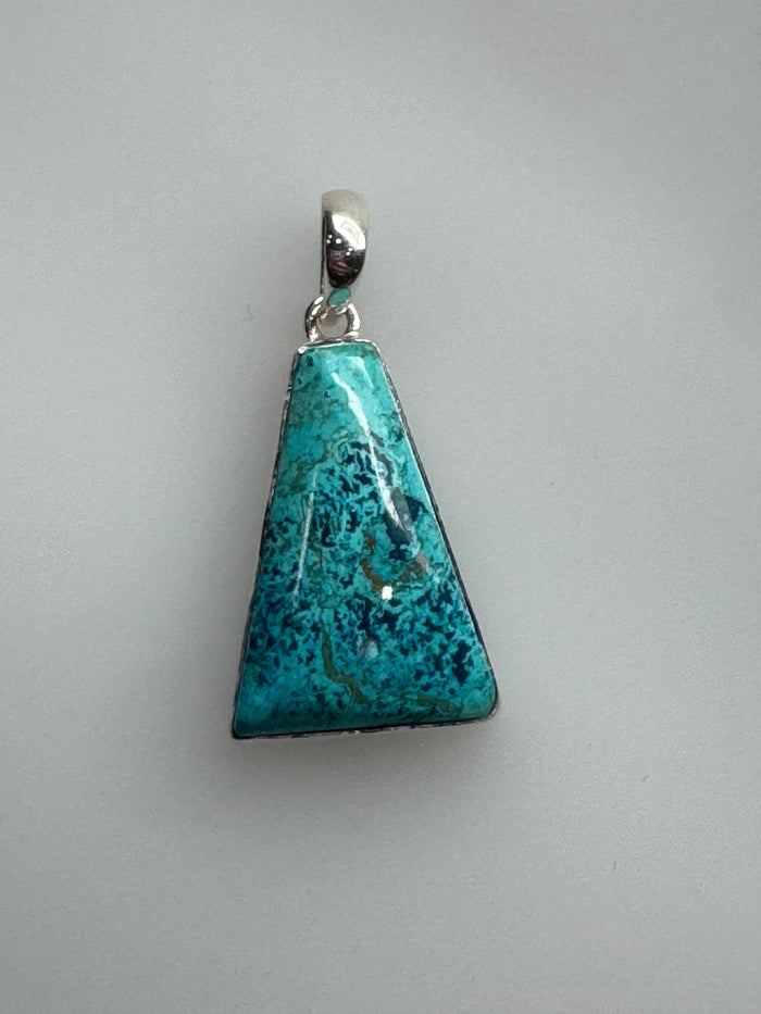 Shattuckite Pendant with 925 Sterling Silver