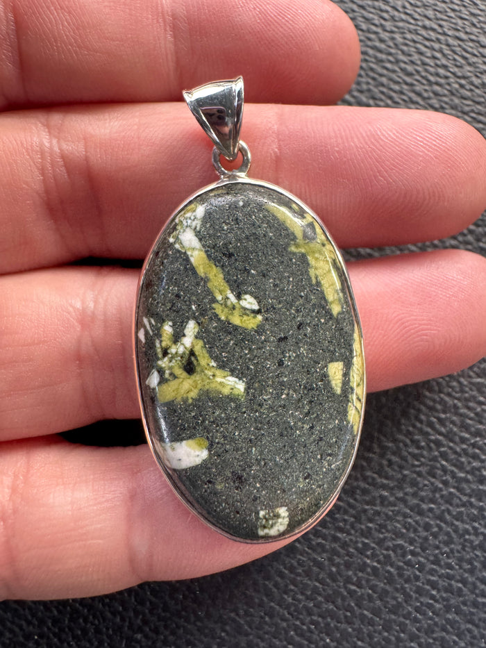 Chinese Writing Stone Pendant