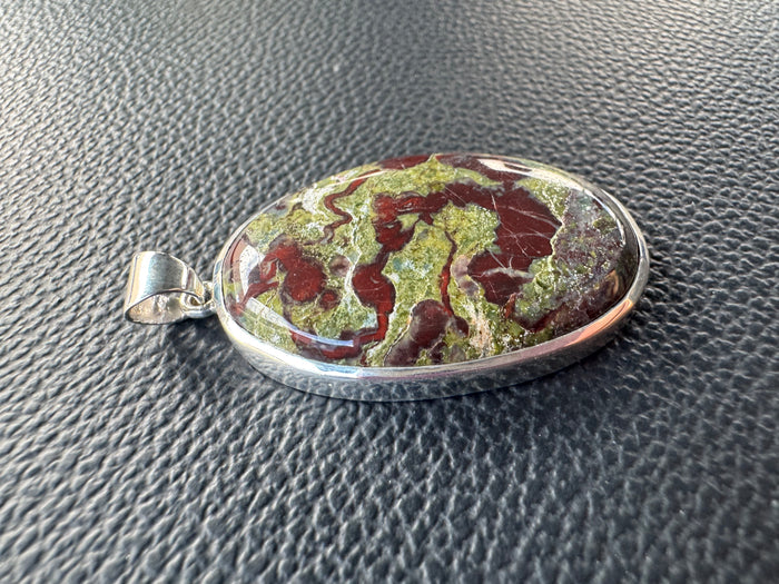 Dragon Blood Jasper Pendant – Sterling Silver