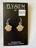 Elysium Paw Print Sterling Silver Earrings