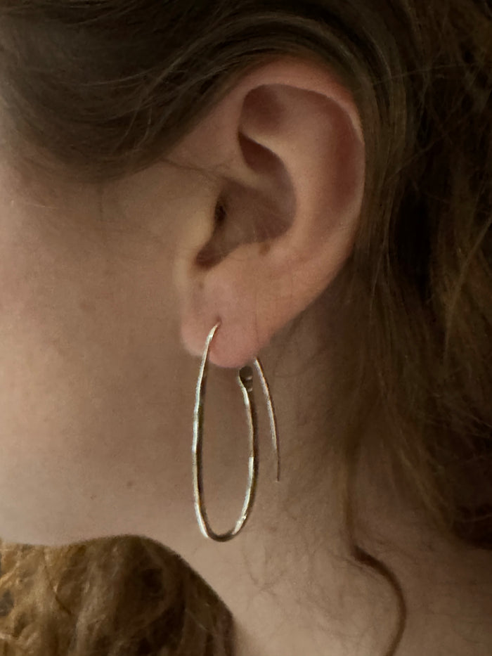 Threader Hammered Earrings