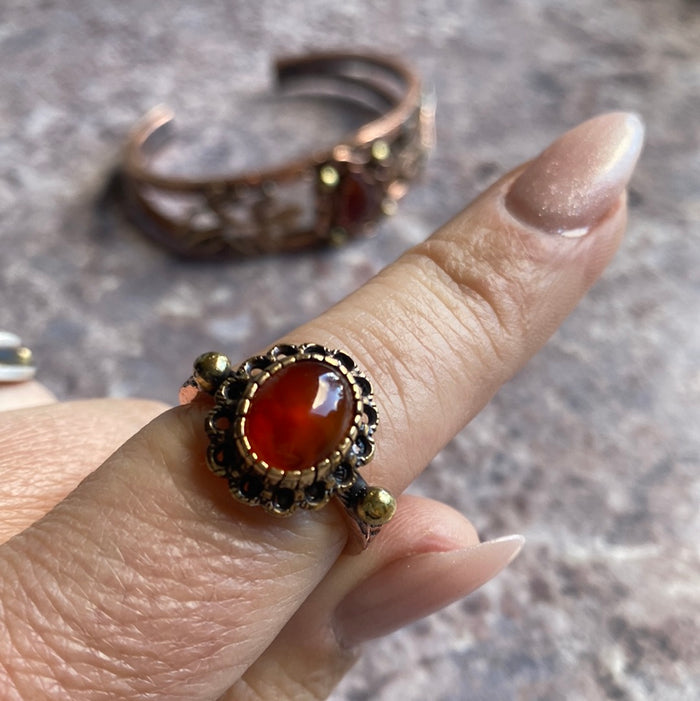 Adjustable Copper Bracelet and Ring