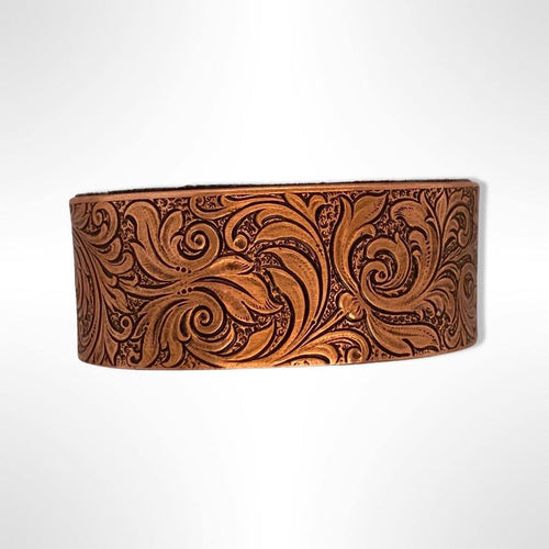Adjustable Copper Cuff Bracelet with Felt Inlay