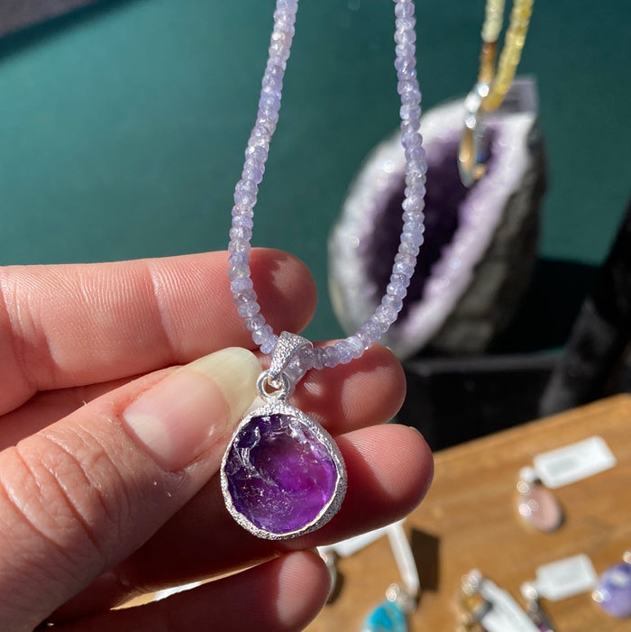 Amethyst with Amethyst Chain