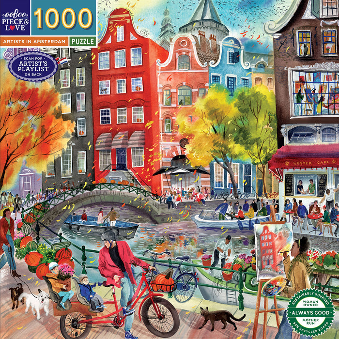 Artists in Amsterdam 1000 brikker puslespil fra eeBoo