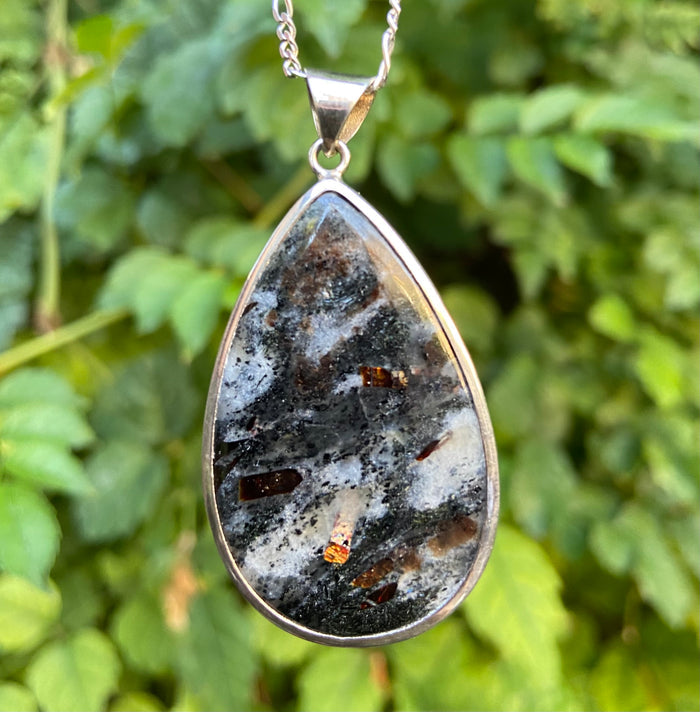 Astrophyllite in 925 Sterling Silver Pendant
