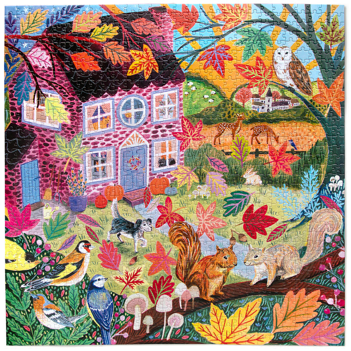 Autumn Cottage 1000 brikker puslespil fra eeBoo