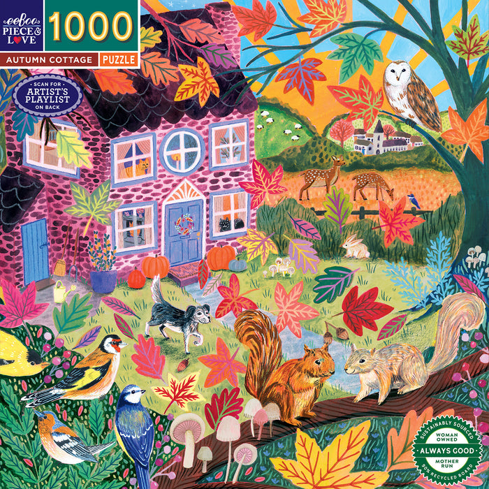 Autumn Cottage 1000 brikker puslespil fra eeBoo