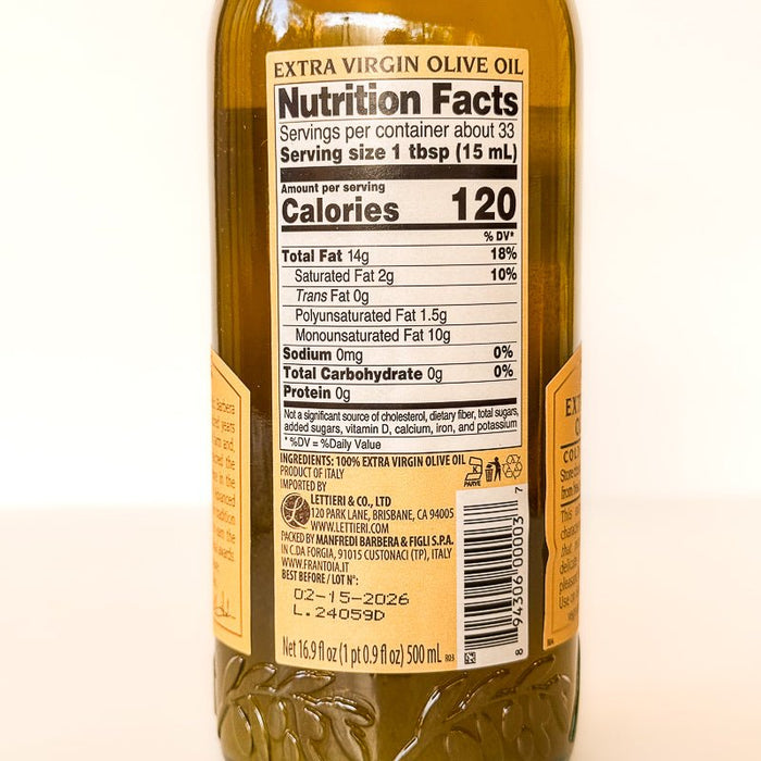 Barbera Frantoia EVOO 500 ml - Etto Pasta