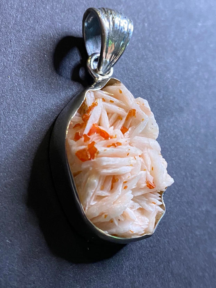 Barite With Vanadanite ~ 925 Sterling Silver