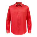 Barocco Luxe Satin Stretch Shirt RED - Dudes Boutique