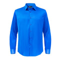 Barocco Luxe Satin Stretch Shirt ROYAL - Dudes Boutique