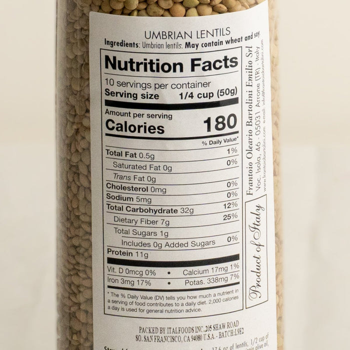 Bartolini Umbrian Lentils (green) - Etto Pasta
