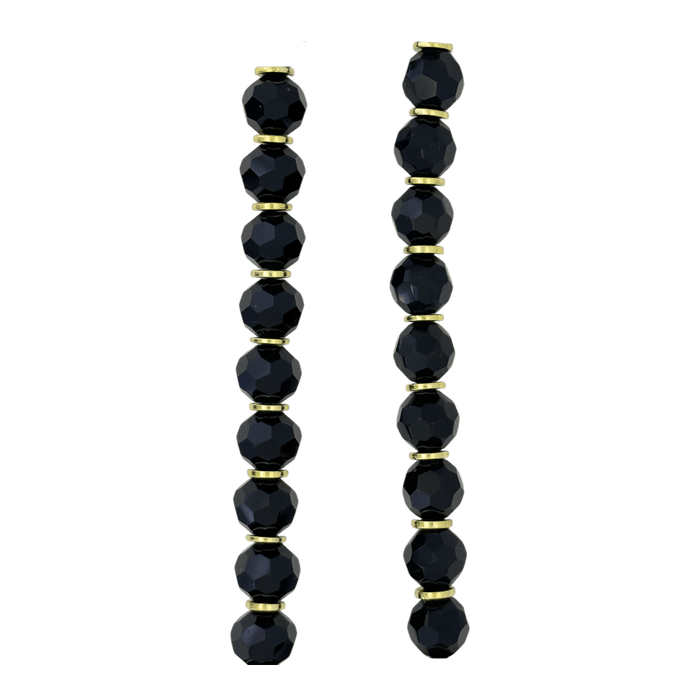 b.b. Simon Heart Crystal Necklace –Black/Jet-Gold - Dudes Boutique