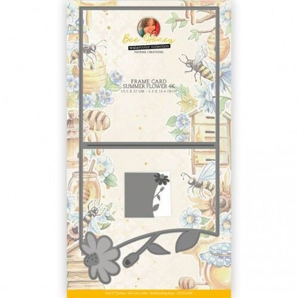 Bee Honey - Summer Flower Frame 4K - Dies