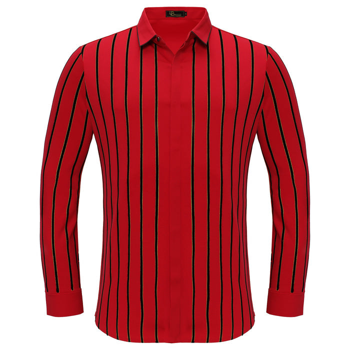 Boss Authority Button-Up Shirt RED - Dudes Boutique