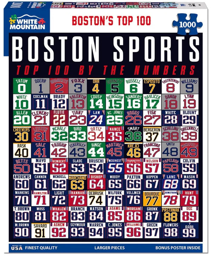 Boston's Top 100 - 1000 Piece Jigsaw Puzzle