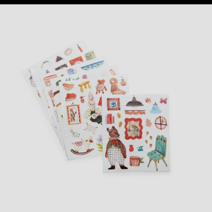 Botanist Garden Coloring Book – 20 Pages with 150 Stickers – Moulin Roty