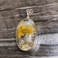 Brazilian Lodolite Garden Quartz Pendant in Sterling Silver