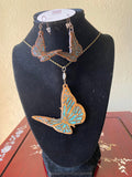 Butterfly Wood Earrings Set