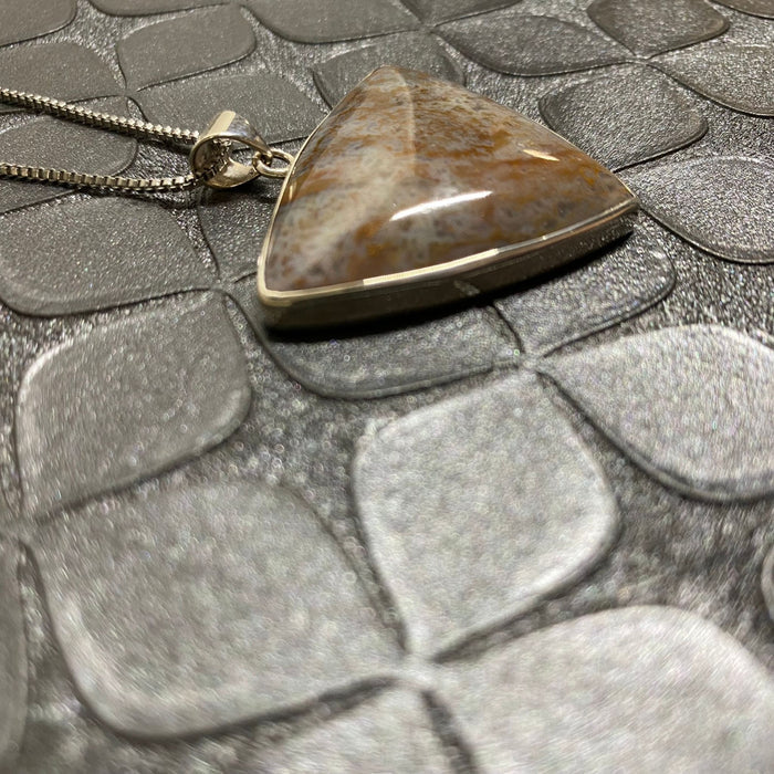 Canadian River Plume Silver pendant