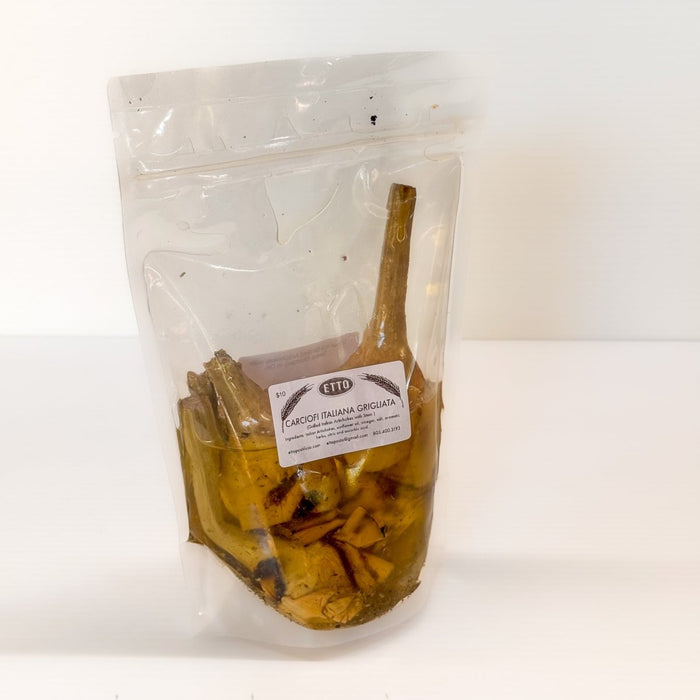 Gervasio Grilled Artichokes with Stems (Roman) in Oil - Etto Pasta