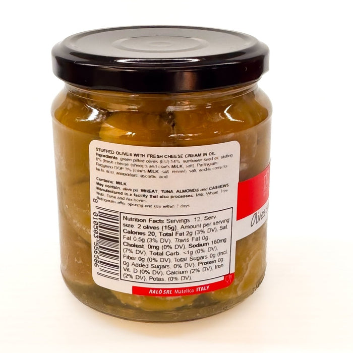 Castellino Olives stuffed with Parmesan Cream - Etto Pasta