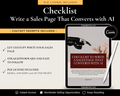 Checklist to Write a Sales Page That Converts with AI
