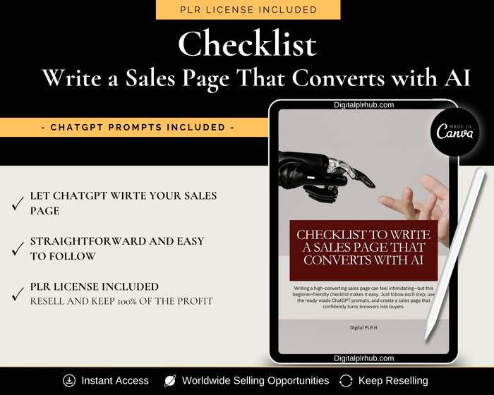 Checklist to Write a Sales Page That Converts with AI