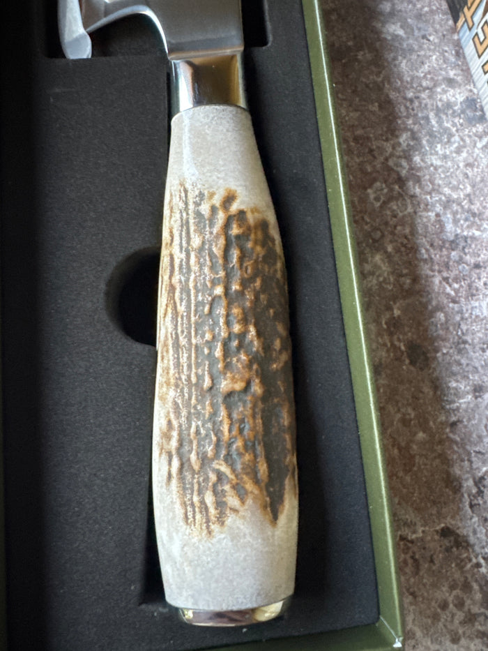Chinook Chef Knife - Damascus - Antler - Veteran Owned Business