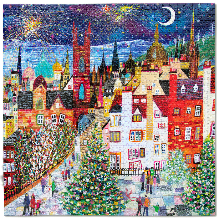 Christmas in Edinburgh 1000 brikker julepuslespil fra eeBoo